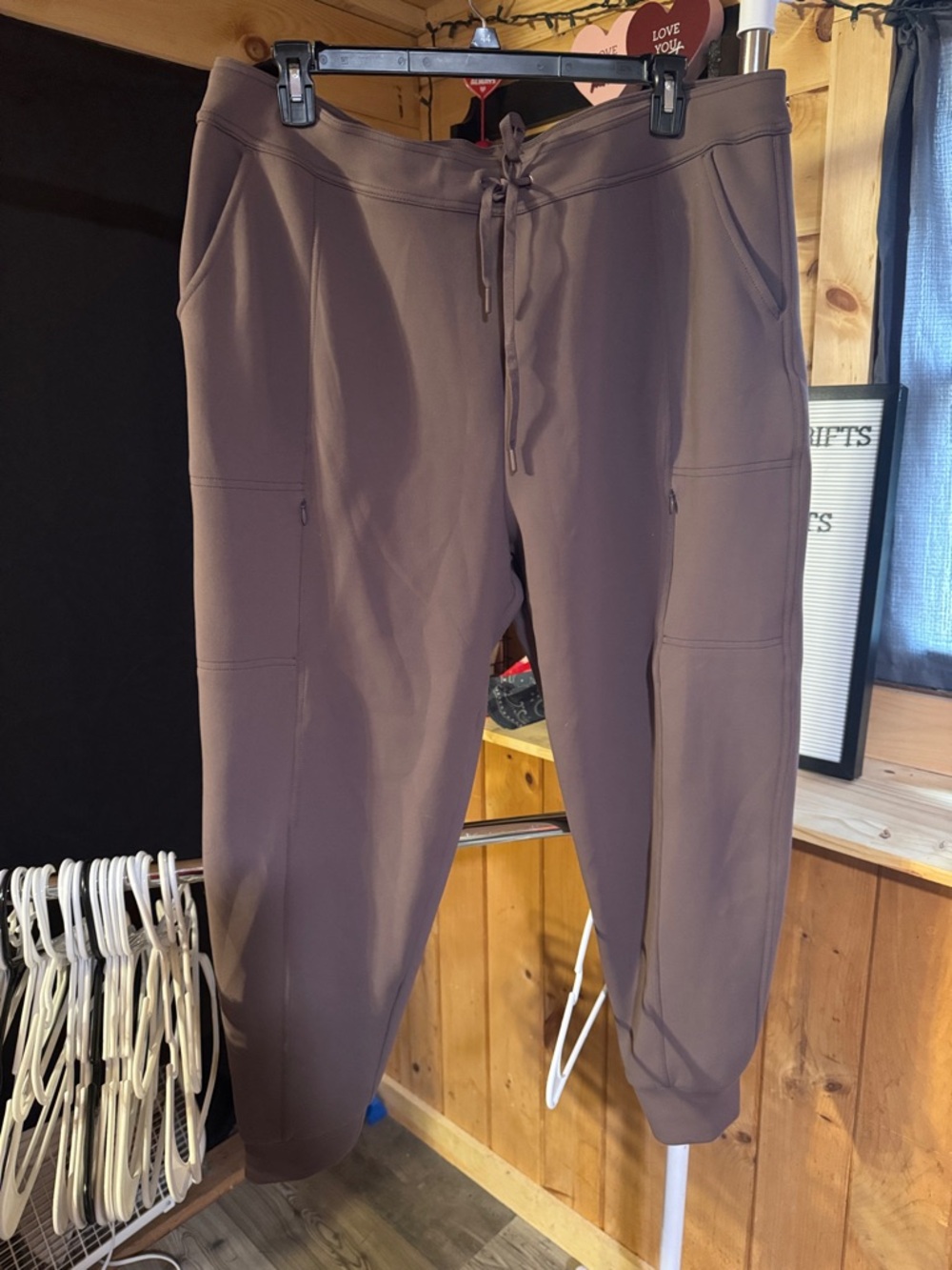 32 Degrees Chocolate Brown Drawstring Jogger Pants